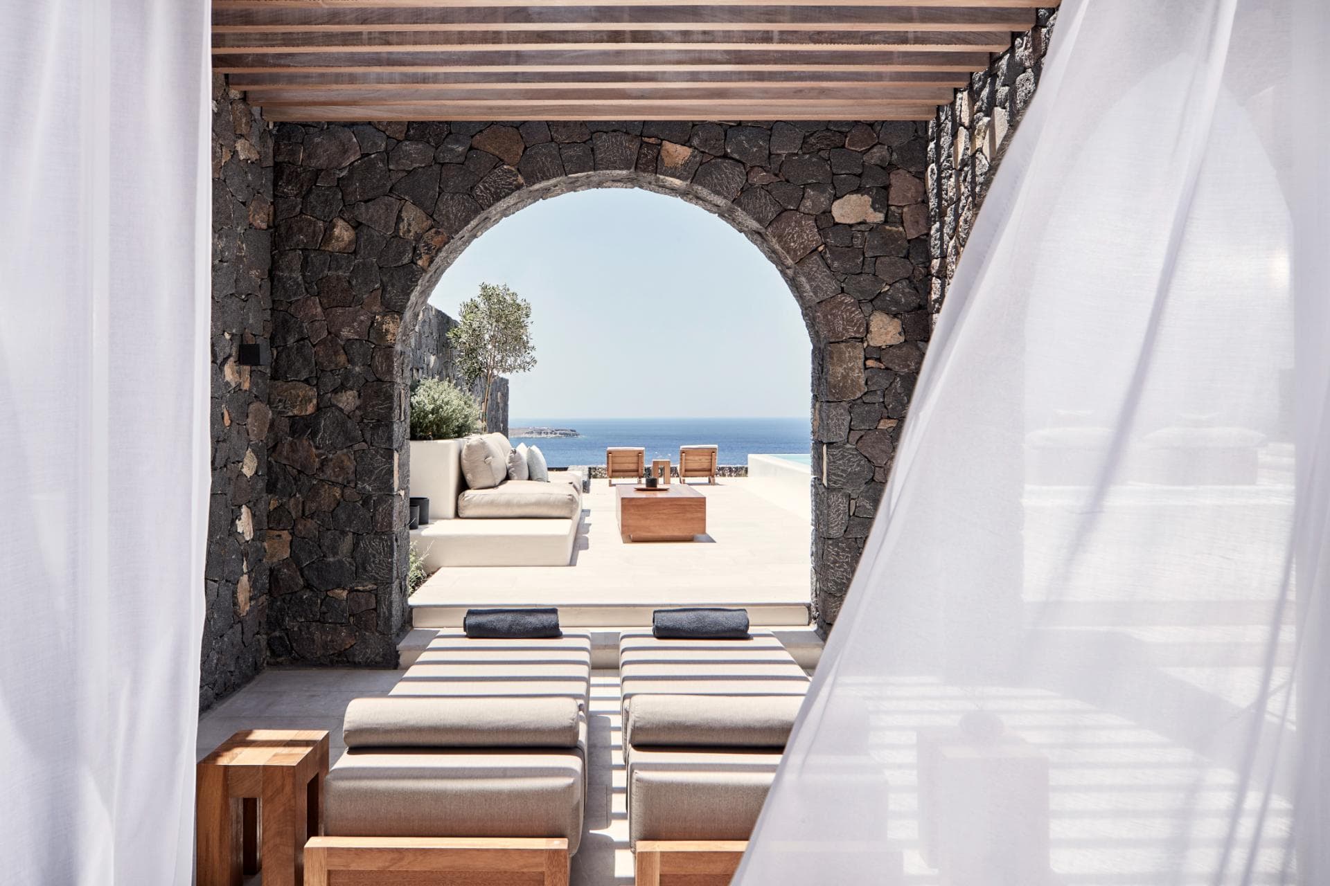 A caldera-side house on Santorini — editorial sample pick