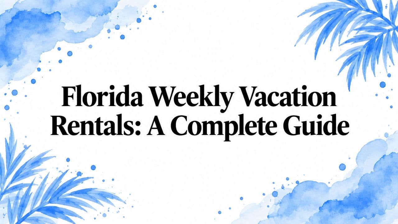 Florida Weekly Vacation Rentals: A Complete Guide