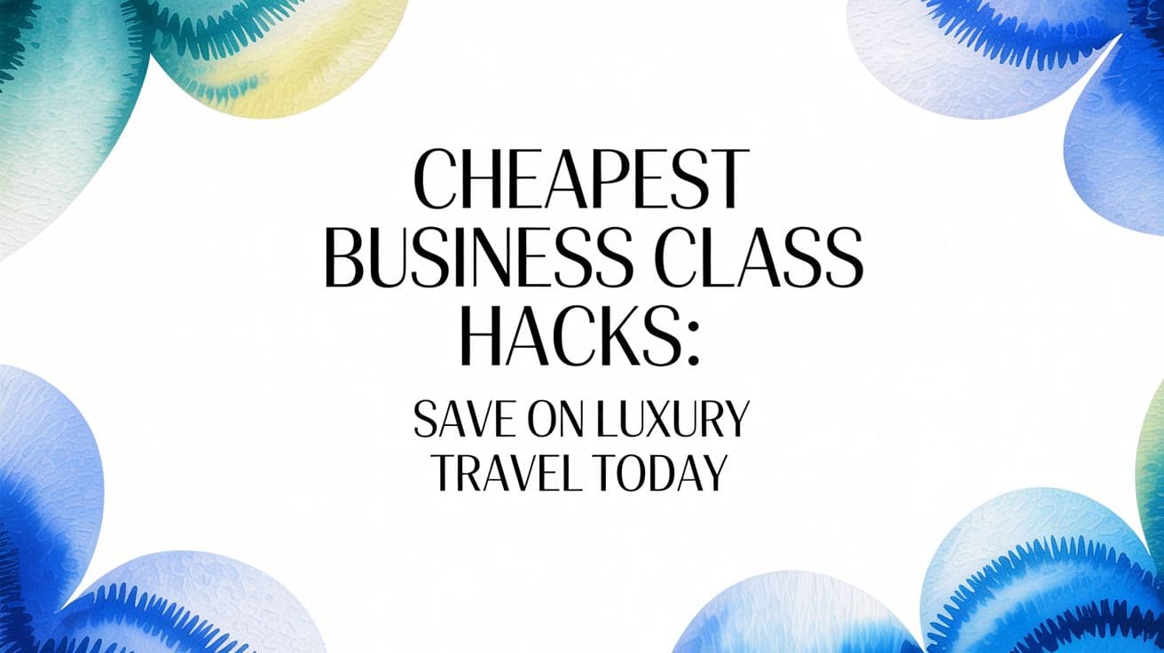 Cheapest Business Class Hacks: Your Guide to Saving on Luxury Travel