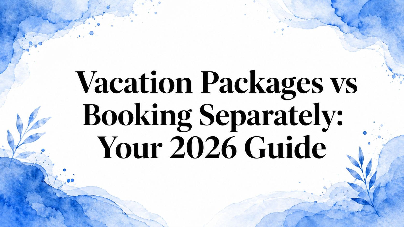 Vacation Packages vs Booking Separately: Your 2026 Guide