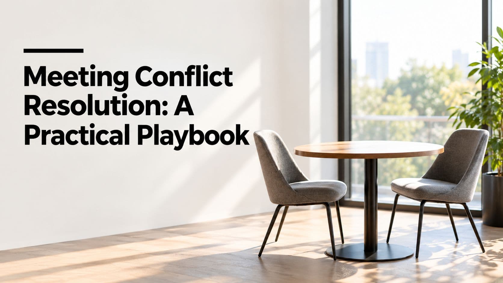 Meeting Conflict Resolution: A Practical Playbook
