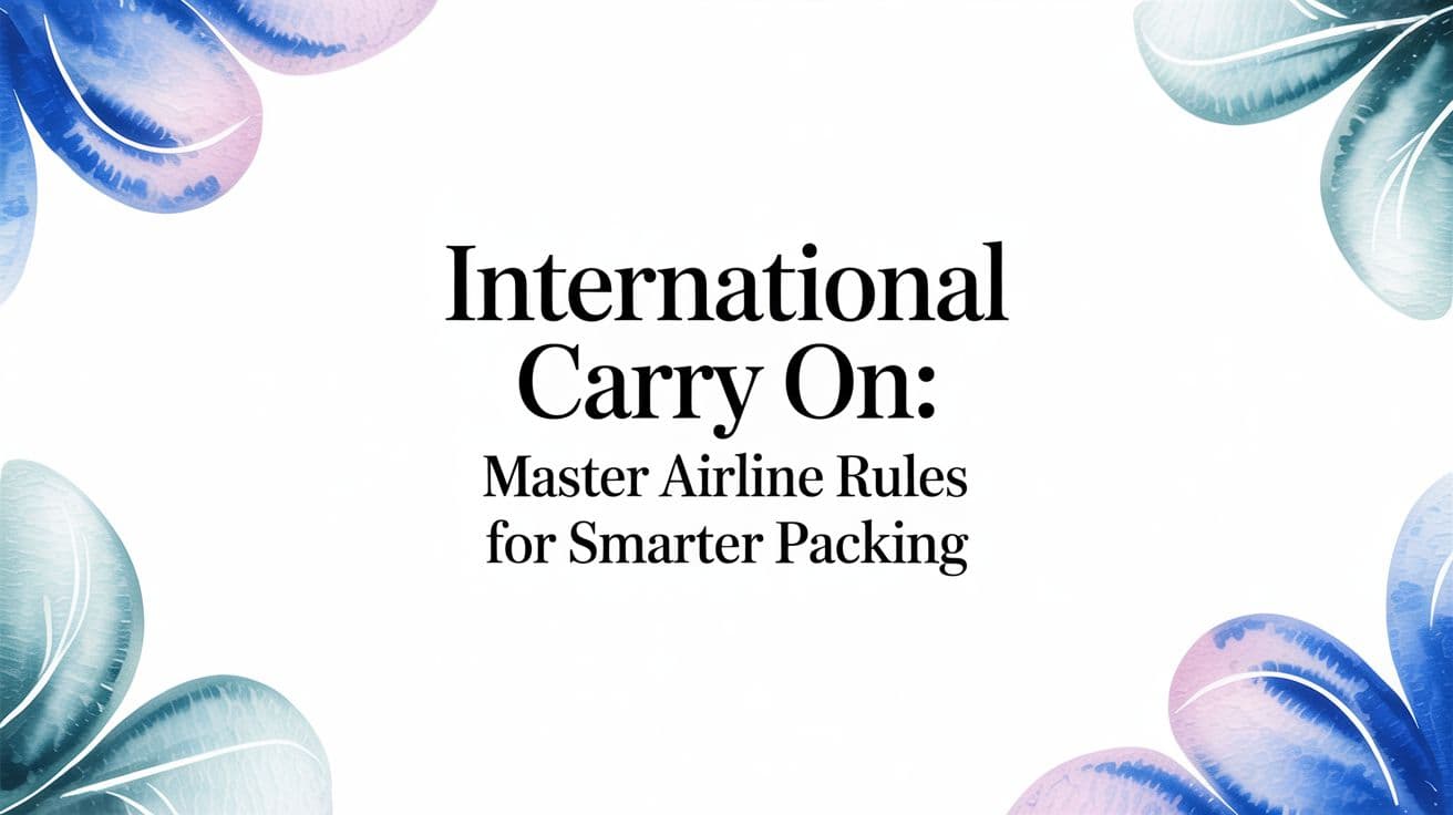 International carry on: Master airline rules for smarter packing