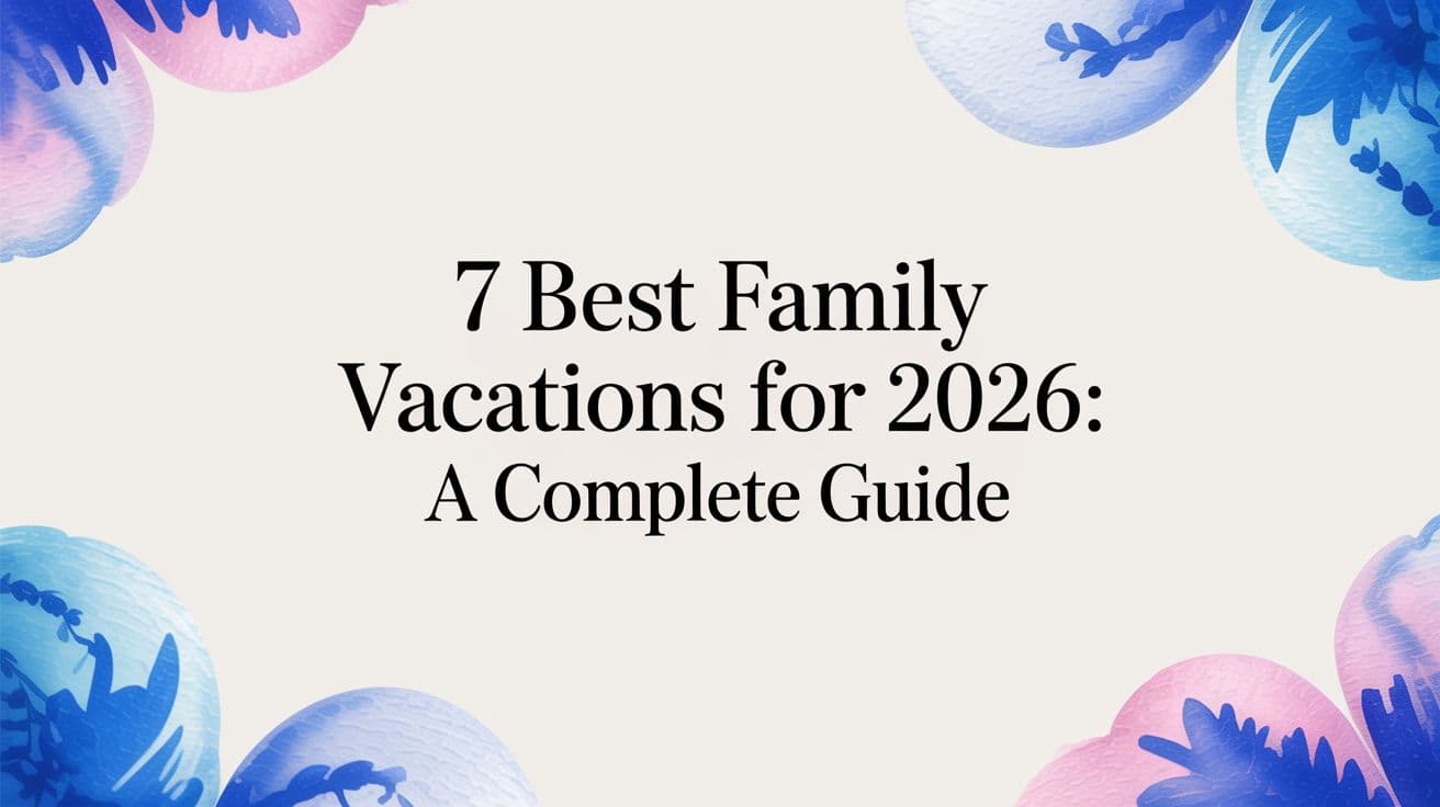 7 Best Family Vacations for 2026: A Complete Guide