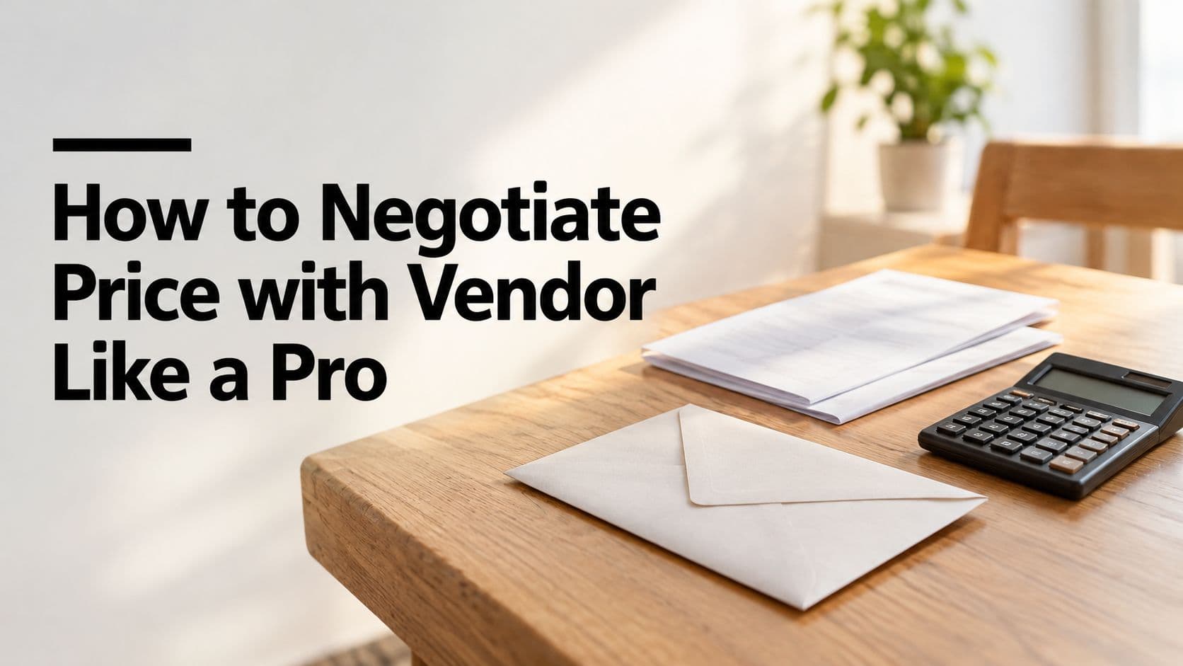 How to Negotiate Price with Vendor Like a Pro