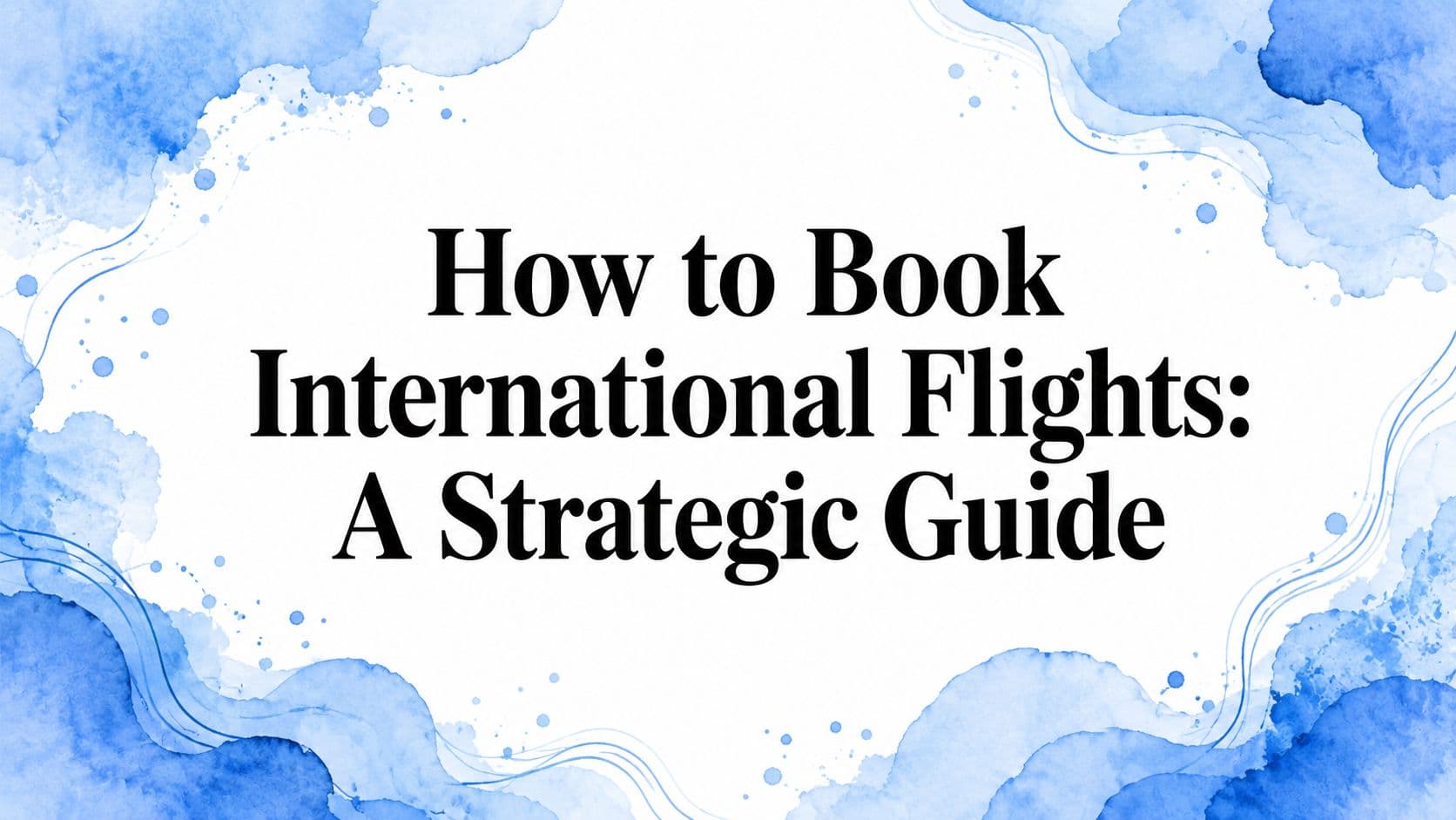 How to Book International Flights: A Strategic Guide