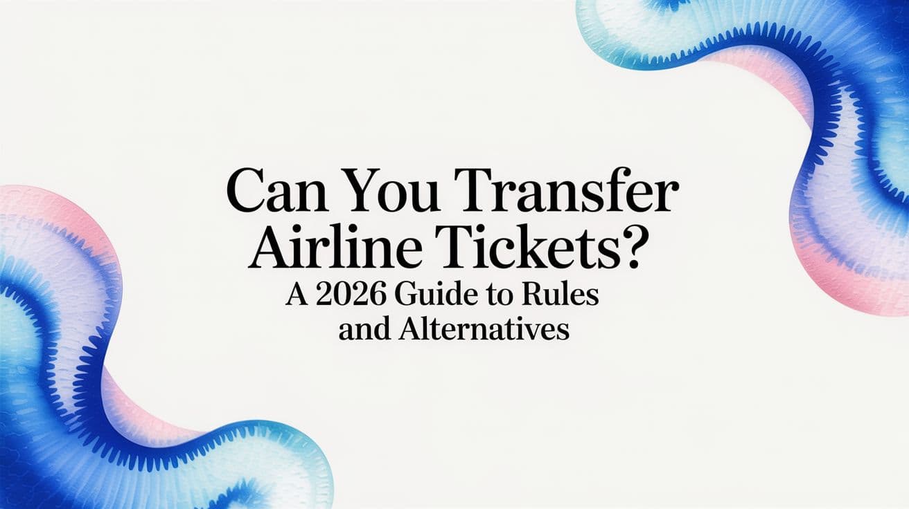 Can You Transfer Airline Tickets? A 2026 Guide to Rules and Alternatives