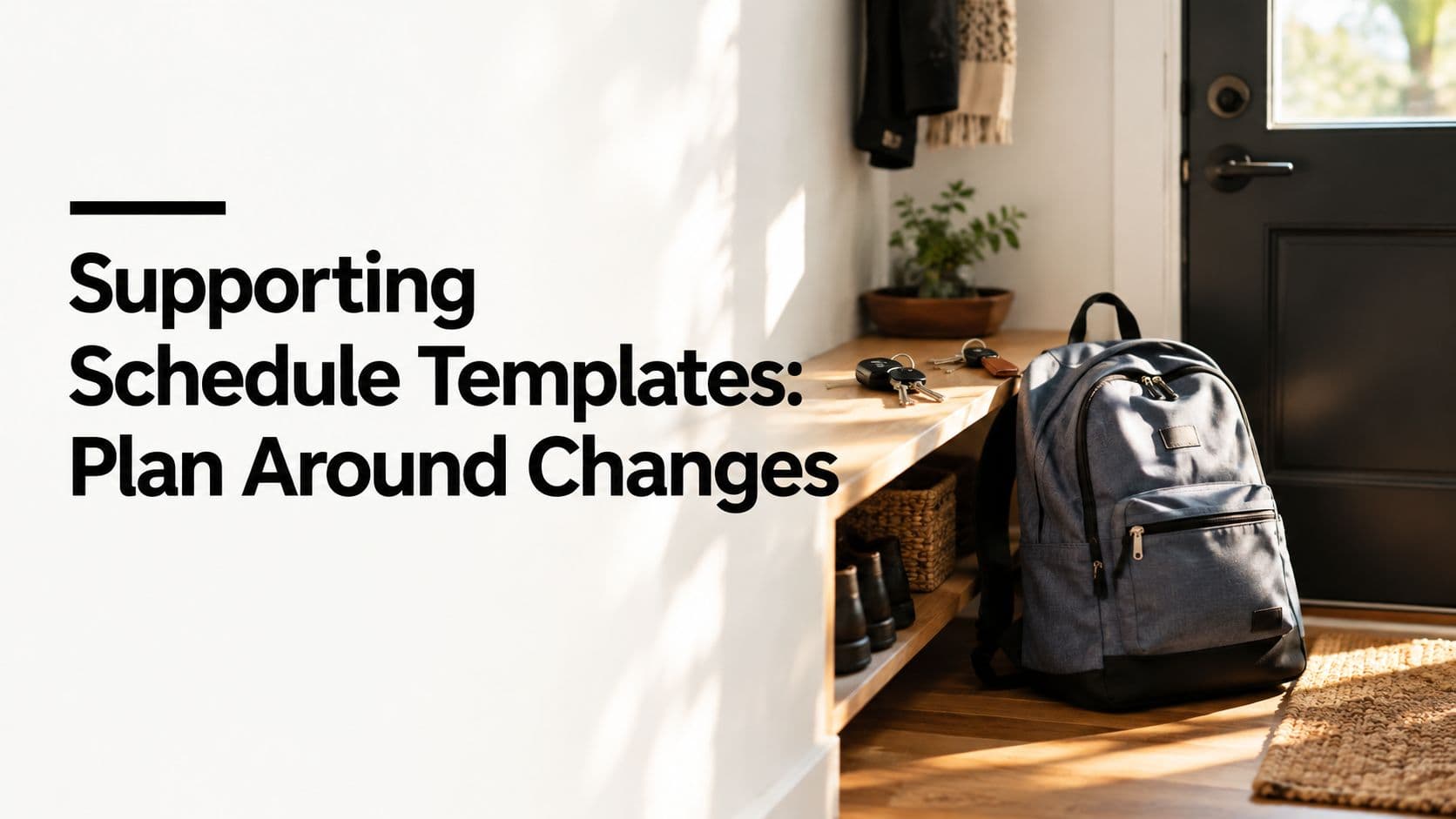 Supporting Schedule Templates: Plan Around Changes