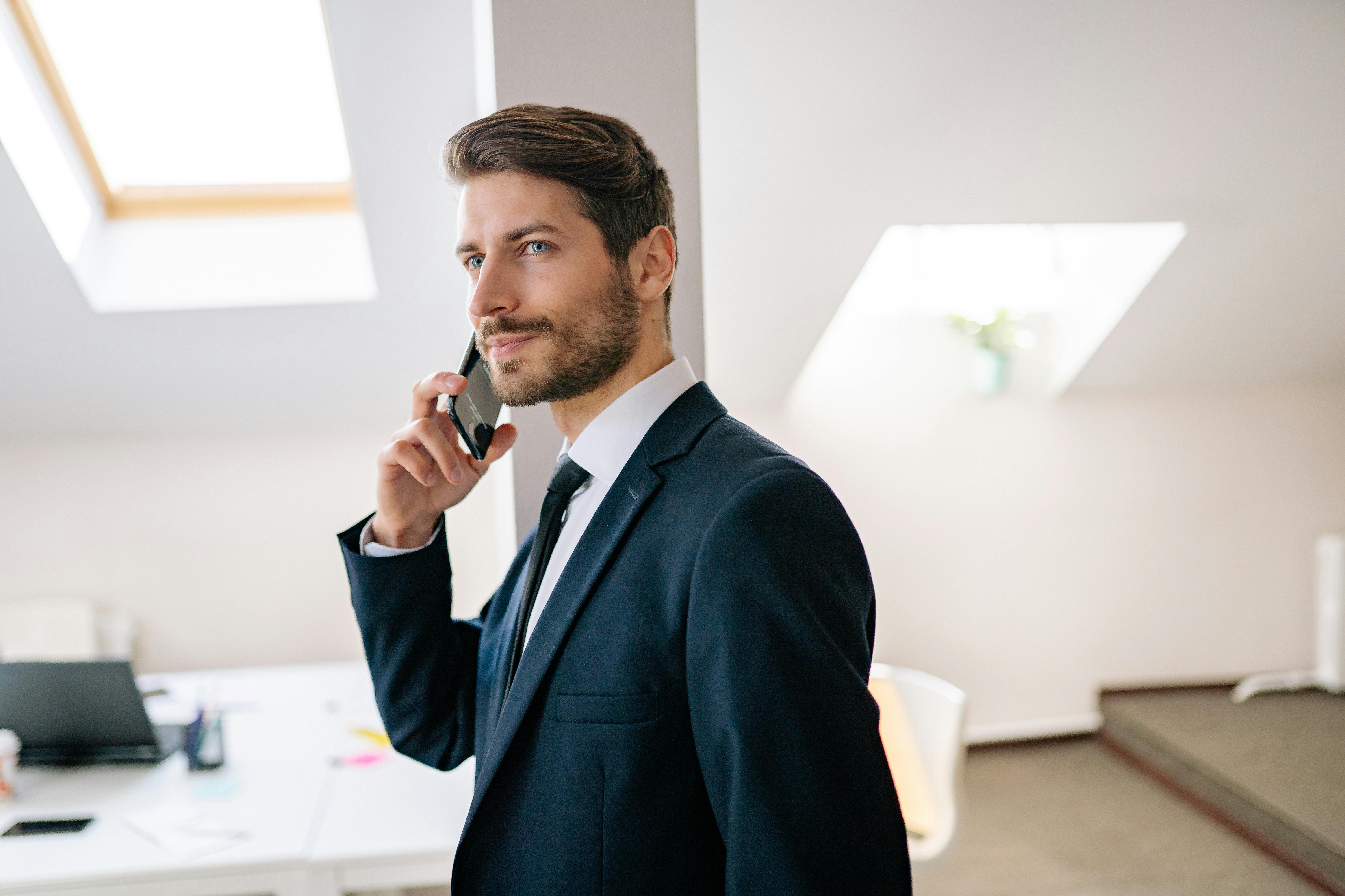 Business Executive speaking to Concierge